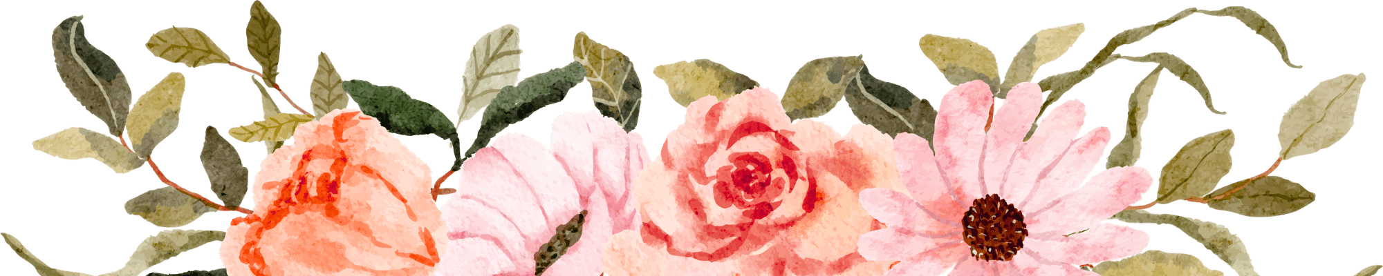 Pink flower banner
